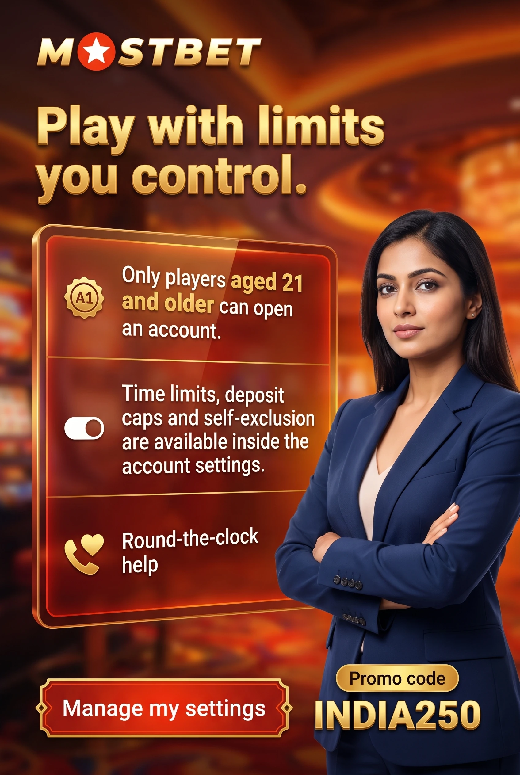 Responsible gaming guidance for Mostbet players