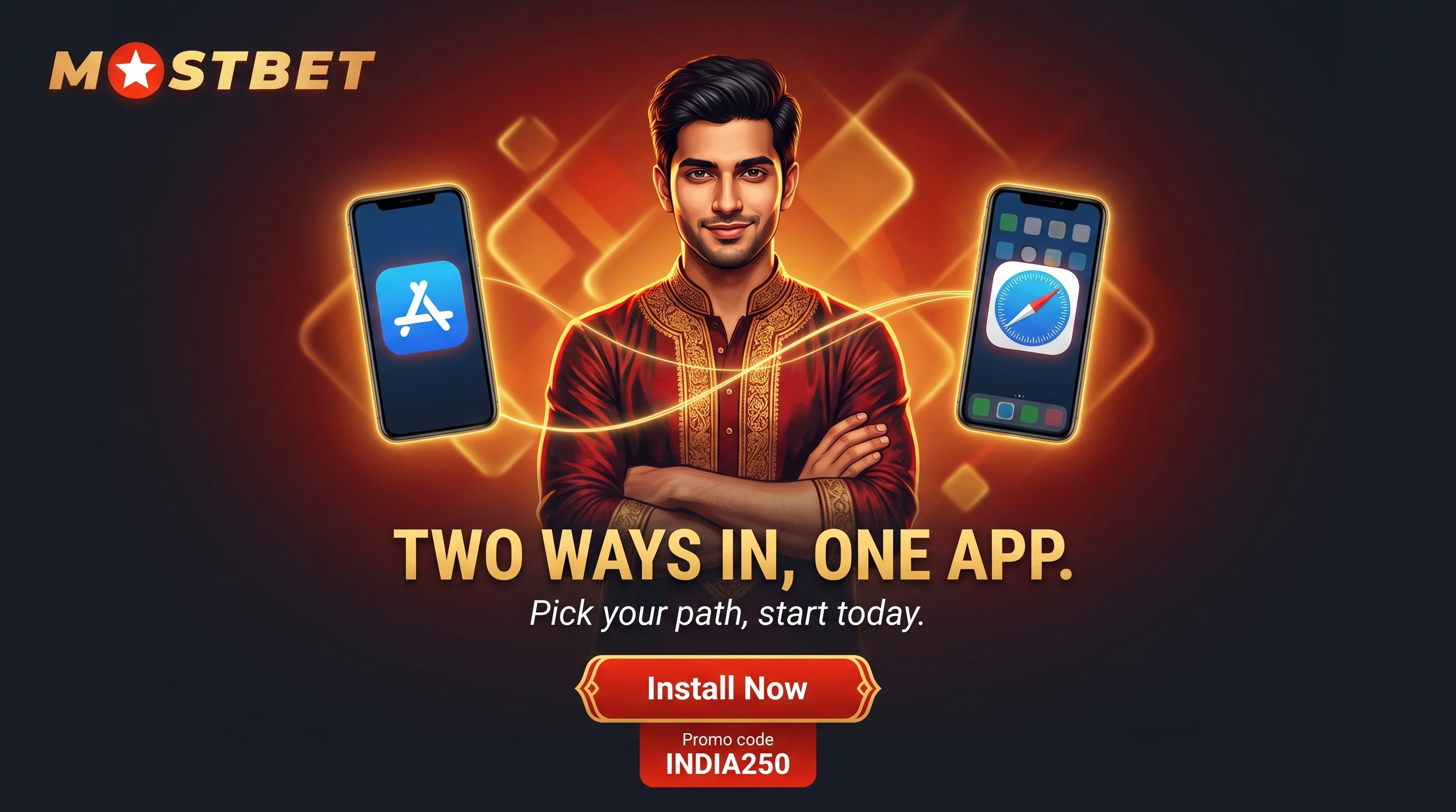 How the Mostbet app for iOS is installed on an iPhone in India