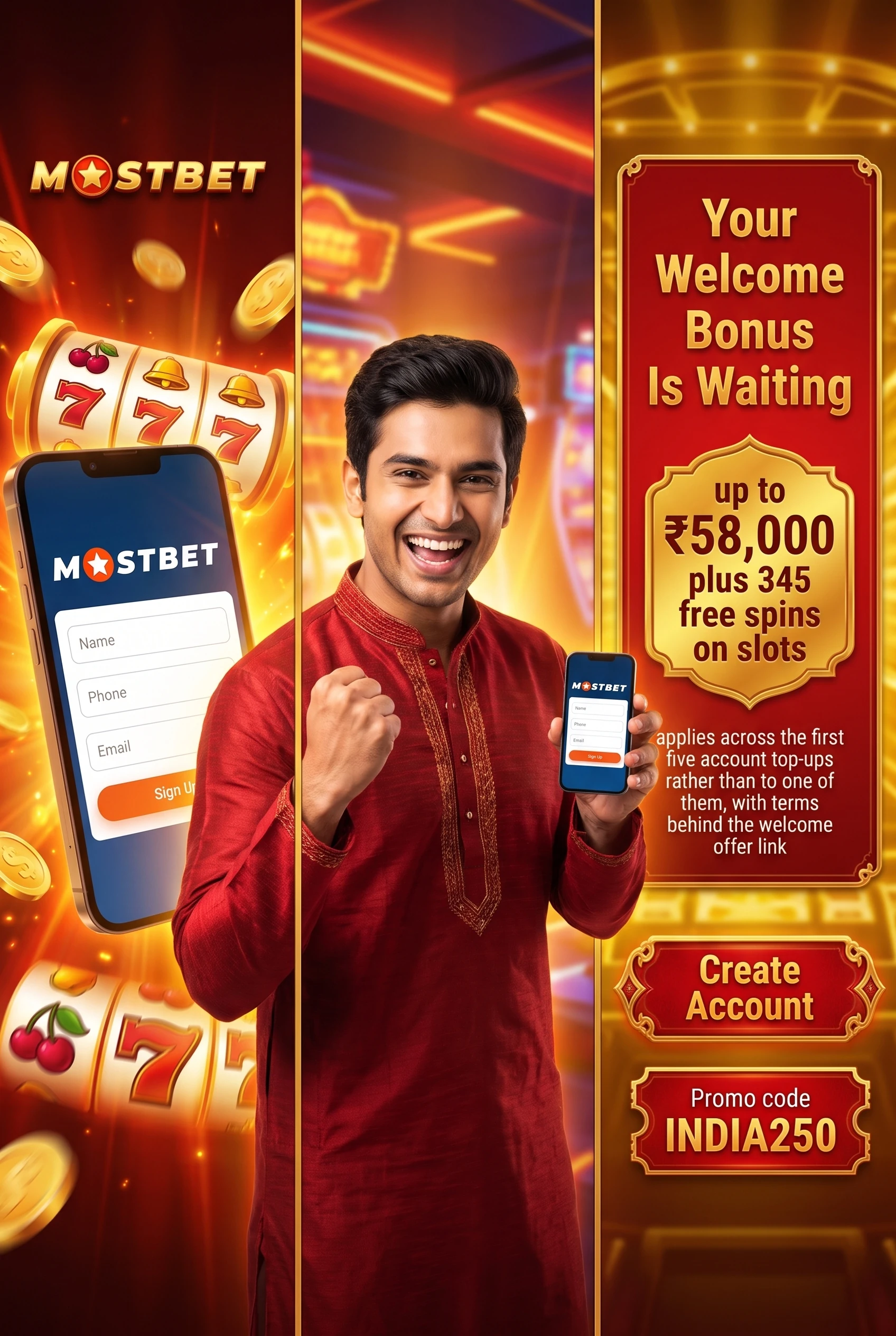Opening a new Mostbet account