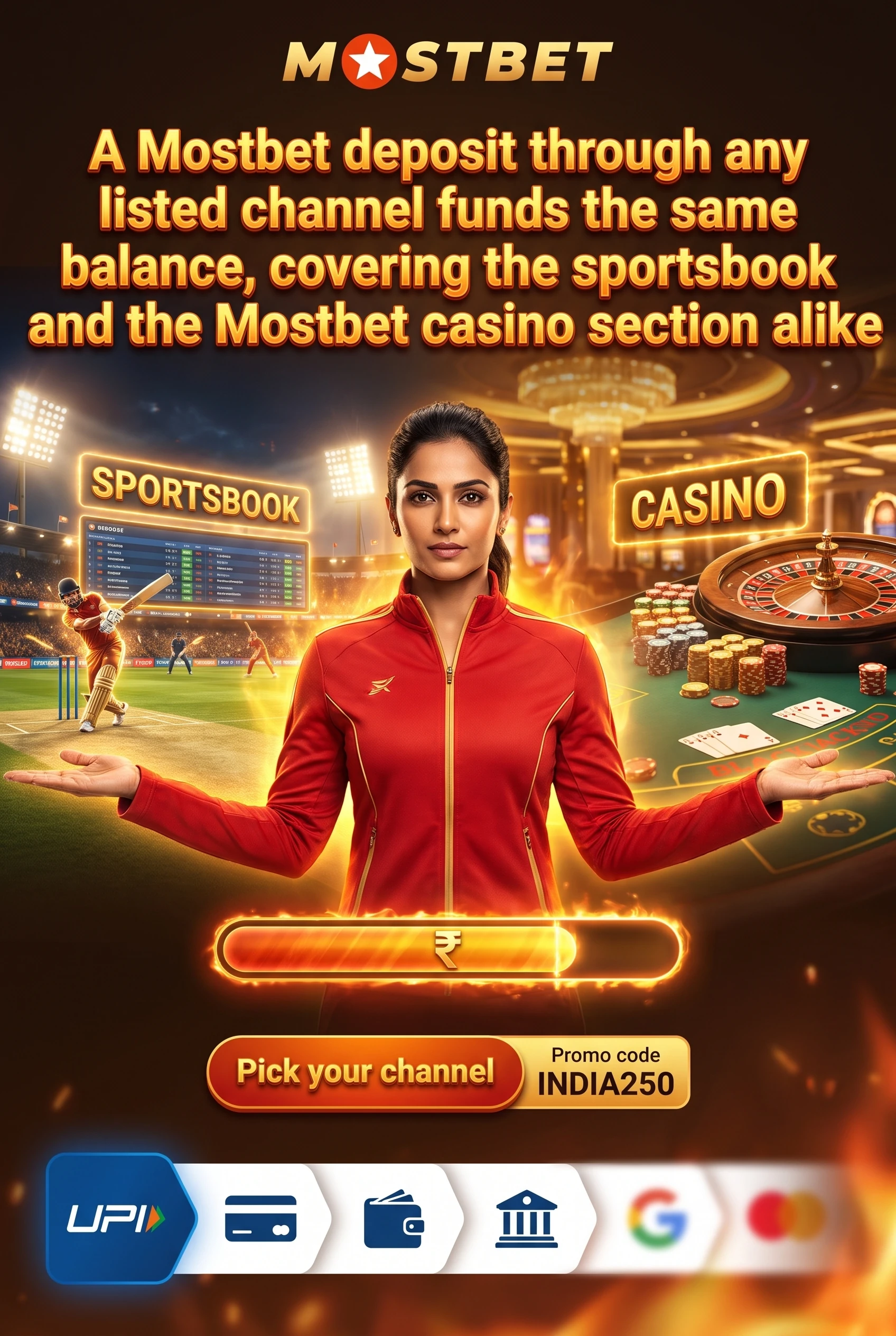 Deposit channels and payment methods available from India
