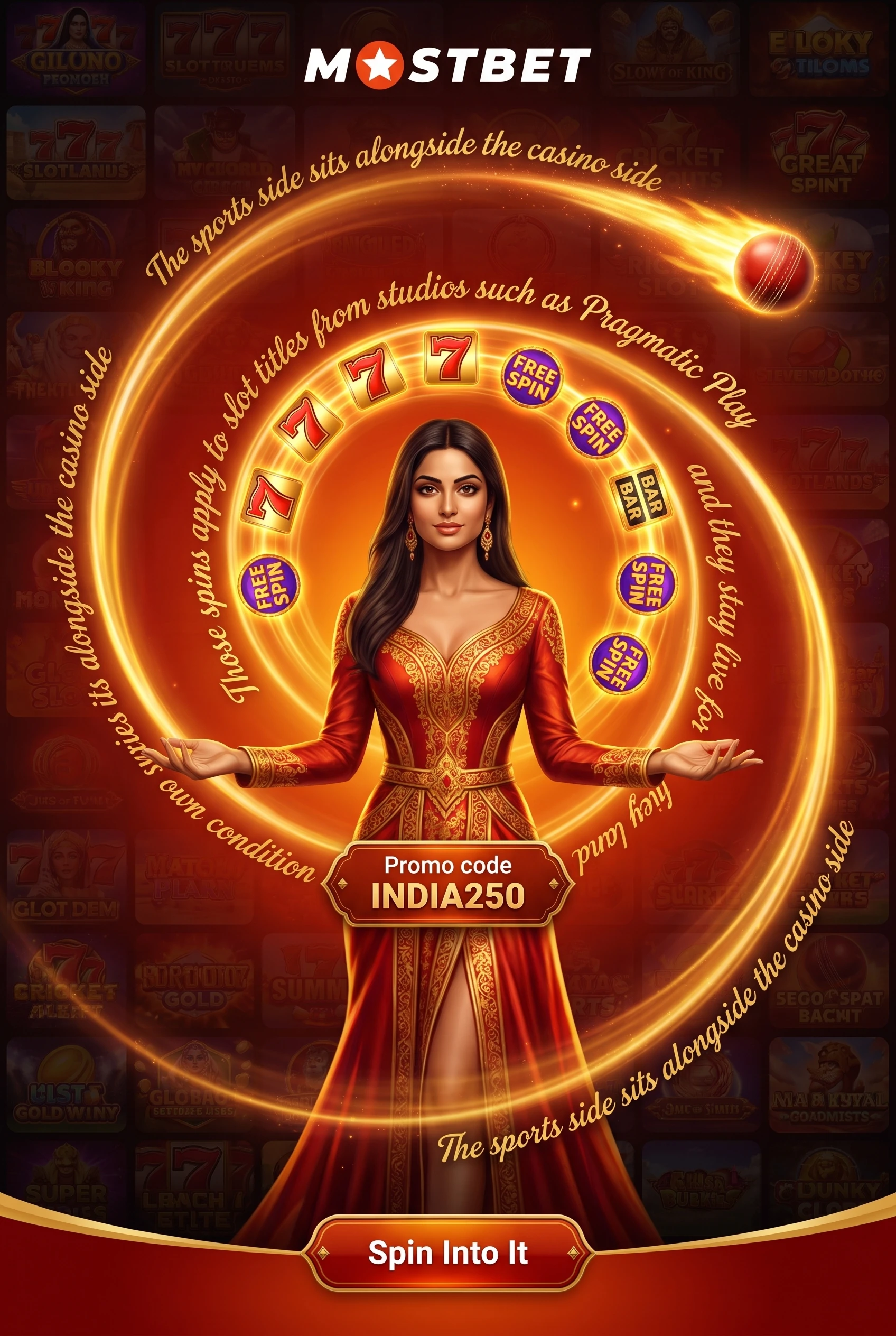 Casino and sports sides of the Mostbet bonus